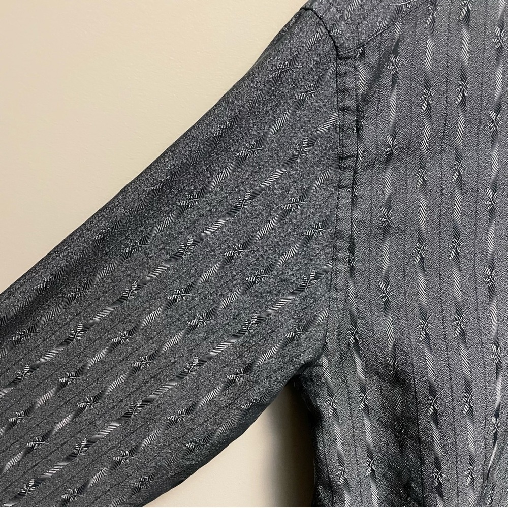Jack Lipson Signature Grey Long Sleeve Button Down Dress Shirt Men’s Medium - Picture 4 of 11